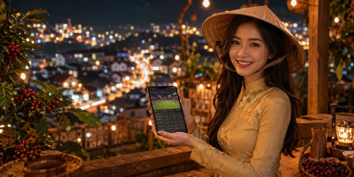 Không khí xem bóng đá và cá cược buổi tối tại Đà Lạt – người dùng trên điện thoại